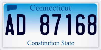CT license plate AD87168