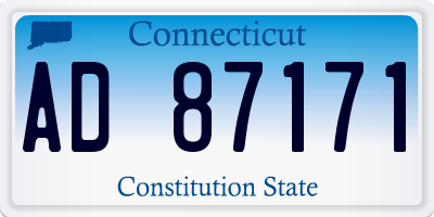 CT license plate AD87171