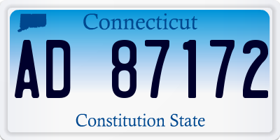 CT license plate AD87172