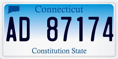 CT license plate AD87174
