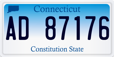 CT license plate AD87176
