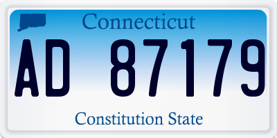 CT license plate AD87179