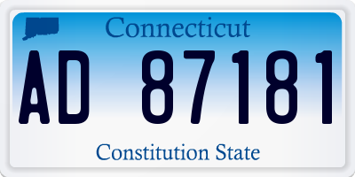 CT license plate AD87181