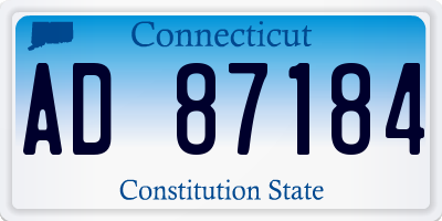 CT license plate AD87184