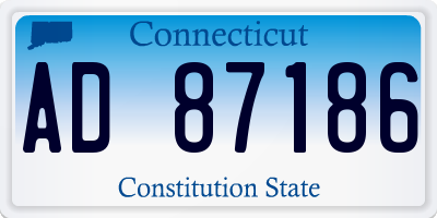 CT license plate AD87186
