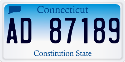 CT license plate AD87189