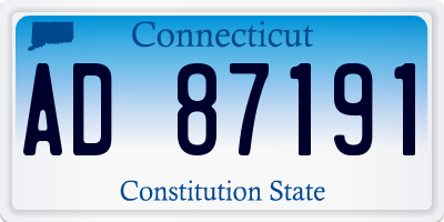 CT license plate AD87191