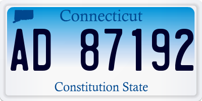 CT license plate AD87192