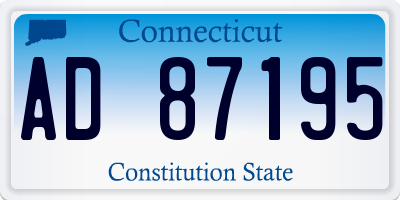 CT license plate AD87195