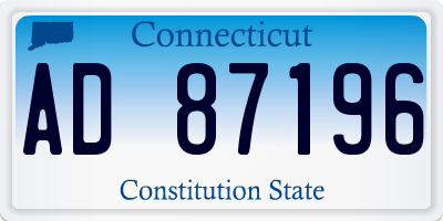CT license plate AD87196
