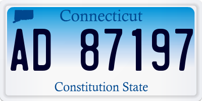 CT license plate AD87197