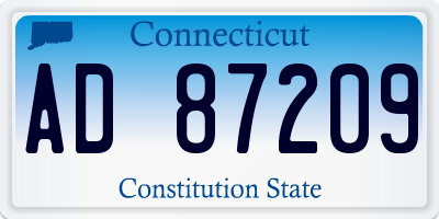 CT license plate AD87209