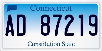 CT license plate AD87219