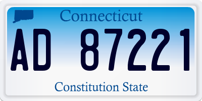 CT license plate AD87221