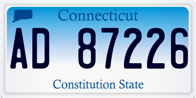CT license plate AD87226