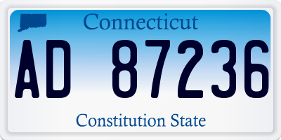 CT license plate AD87236