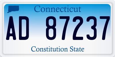 CT license plate AD87237