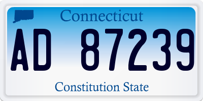 CT license plate AD87239