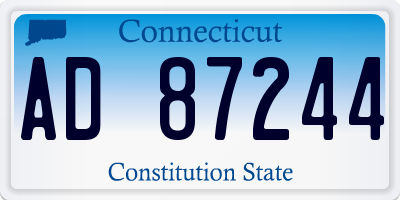 CT license plate AD87244