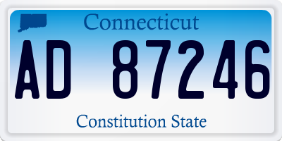 CT license plate AD87246