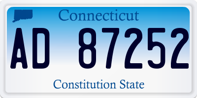 CT license plate AD87252