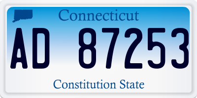 CT license plate AD87253