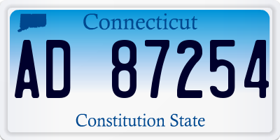CT license plate AD87254