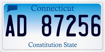 CT license plate AD87256