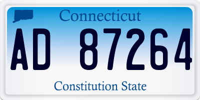 CT license plate AD87264