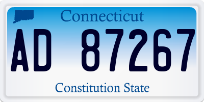 CT license plate AD87267