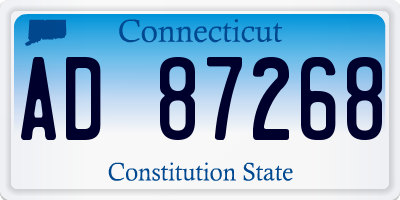 CT license plate AD87268