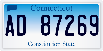 CT license plate AD87269