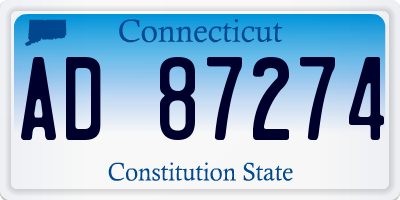 CT license plate AD87274