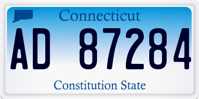 CT license plate AD87284
