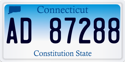 CT license plate AD87288