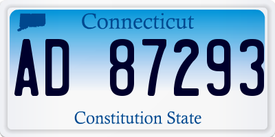 CT license plate AD87293