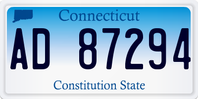 CT license plate AD87294