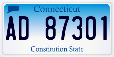 CT license plate AD87301