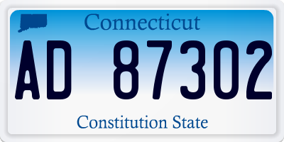 CT license plate AD87302