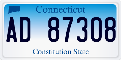 CT license plate AD87308