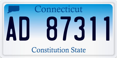 CT license plate AD87311