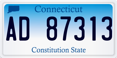 CT license plate AD87313