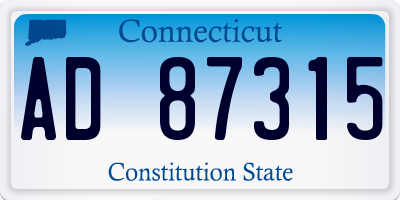 CT license plate AD87315
