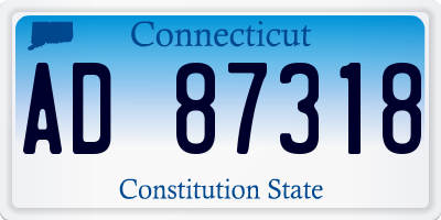 CT license plate AD87318