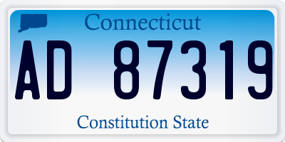 CT license plate AD87319