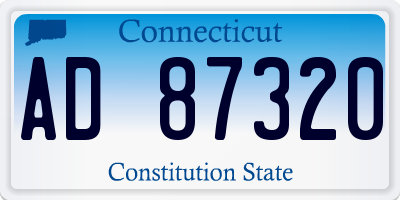 CT license plate AD87320
