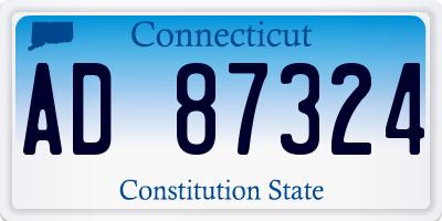CT license plate AD87324