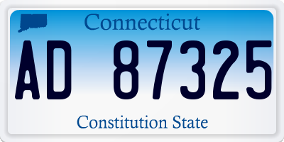 CT license plate AD87325