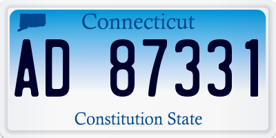 CT license plate AD87331