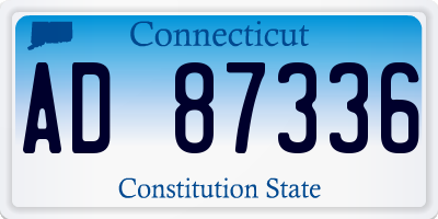 CT license plate AD87336